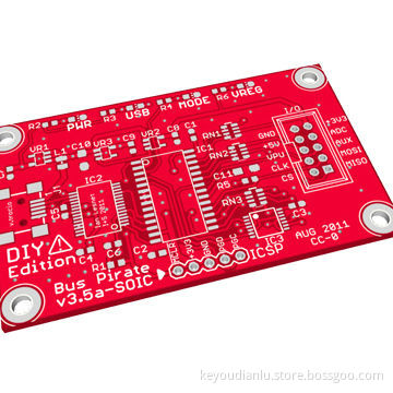 composite laminate circuit boards in compliance to ISO, HASL, red solder mask